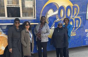 admin standing at the food truck